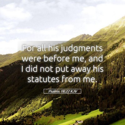 Picture 05 - Psalms 18:22 KJV - For all his judgments were before me, and I did - Bible Verse Picture