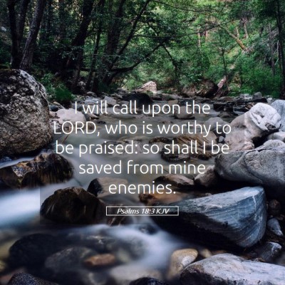 Picture 05 - Psalms 18:3 KJV - I will call upon the LORD, who is worthy to be - Bible Verse Picture