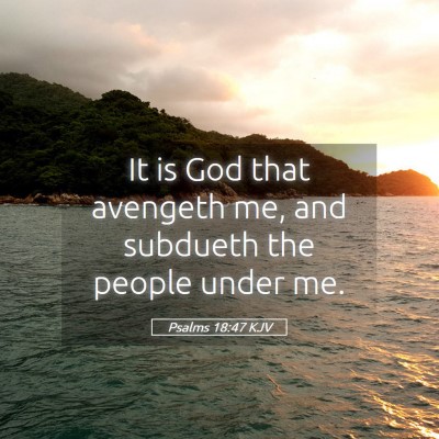 Picture 05 - Psalms 18:47 KJV - It is God that avengeth me, and subdueth the - Bible Verse Picture