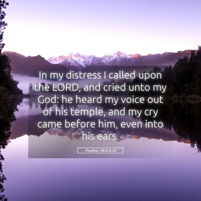 Picture 05 - Psalms 18:6 KJV - In my distress I called upon the LORD, and cried - Bible Verse Picture