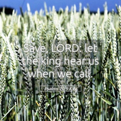 Picture 05 - Psalms 20:9 KJV - Save, LORD: let the king hear us when we - Bible Verse Picture