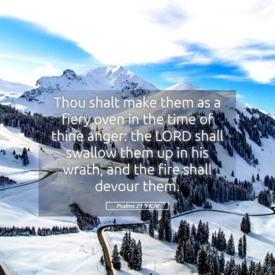 Picture 05 - Psalms 21:9 KJV - Thou shalt make them as a fiery oven in the time - Bible Verse Picture
