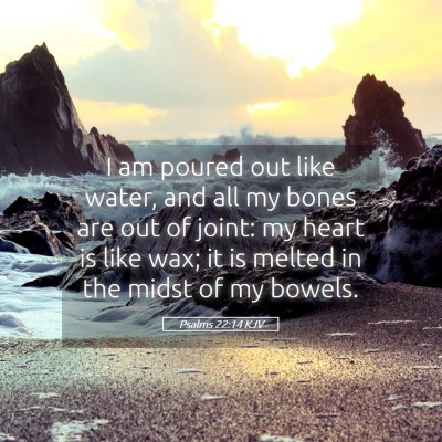 Picture 05 - Psalms 22:14 KJV - I am poured out like water, and all my bones are - Bible Verse Picture