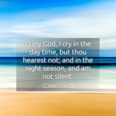 Picture 05 - Psalms 22:2 KJV - O my God, I cry in the day time, but thou hearest - Bible Verse Picture