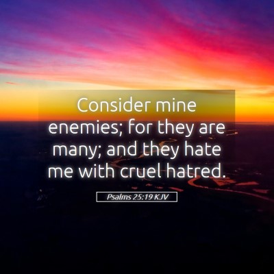 Picture 05 - Psalms 25:19 KJV - Consider mine enemies; for they are many; and - Bible Verse Picture