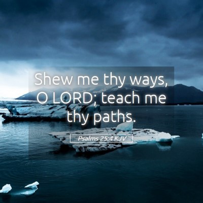 Picture 05 - Psalms 25:4 KJV - Shew me thy ways, O LORD; teach me thy - Bible Verse Picture