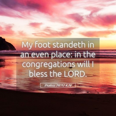 Picture 05 - Psalms 26:12 KJV - My foot standeth in an even place: in the - Bible Verse Picture