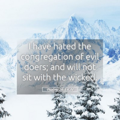 Picture 05 - Psalms 26:5 KJV - I have hated the congregation of evil doers; and - Bible Verse Picture