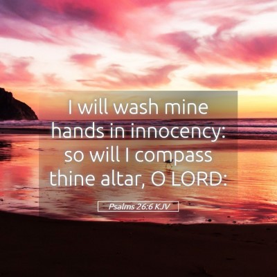 Picture 05 - Psalms 26:6 KJV - I will wash mine hands in innocency: so will I - Bible Verse Picture