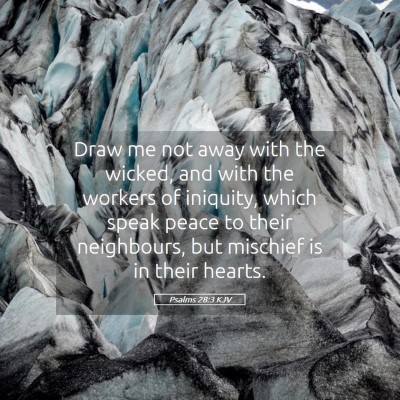 Picture 05 - Psalms 28:3 KJV - Draw me not away with the wicked, and with the - Bible Verse Picture