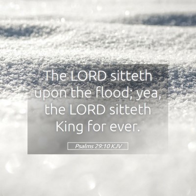 Picture 05 - Psalms 29:10 KJV - The LORD sitteth upon the flood; yea, the LORD - Bible Verse Picture