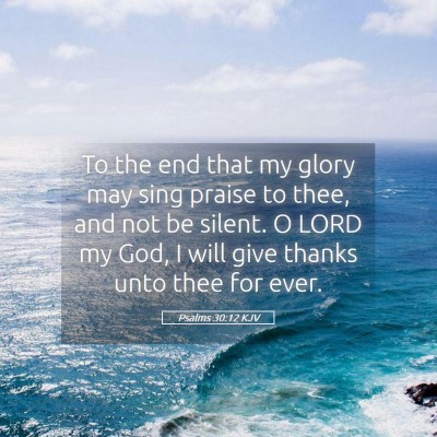 Picture 05 - Psalms 30:12 KJV - To the end that my glory may sing praise to thee, - Bible Verse Picture