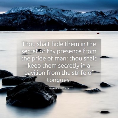 Picture 05 - Psalms 31:20 KJV - Thou shalt hide them in the secret of thy - Bible Verse Picture