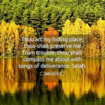 Picture 05 - Psalms 32:7 KJV - Thou art my hiding place; thou shalt preserve me - Bible Verse Picture