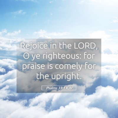 Picture 05 - Psalms 33:1 KJV - Rejoice in the LORD, O ye righteous: for praise - Bible Verse Picture