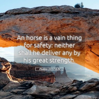 Picture 05 - Psalms 33:17 KJV - An horse is a vain thing for safety: neither - Bible Verse Picture