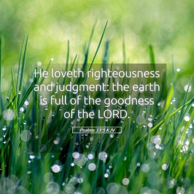 Picture 05 - Psalms 33:5 KJV - He loveth righteousness and judgment: the earth - Bible Verse Picture