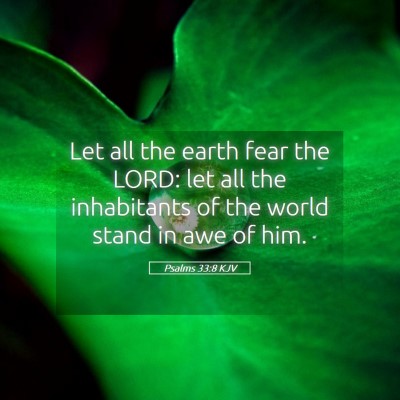Picture 05 - Psalms 33:8 KJV - Let all the earth fear the LORD: let all the - Bible Verse Picture