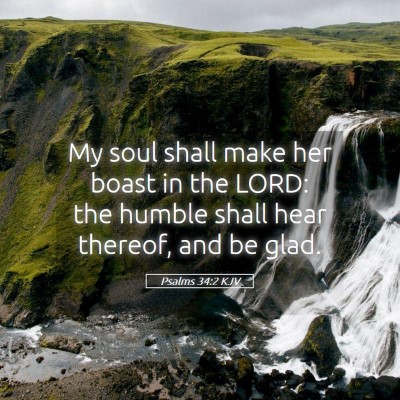 Picture 05 - Psalms 34:2 KJV - My soul shall make her boast in the LORD: the - Bible Verse Picture