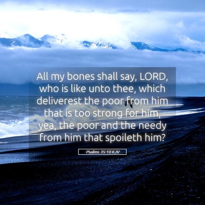 Picture 05 - Psalms 35:10 KJV - All my bones shall say, LORD, who is like unto - Bible Verse Picture