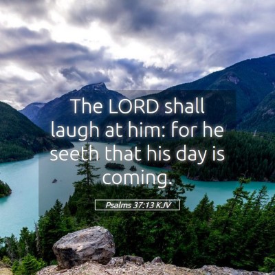 Picture 05 - Psalms 37:13 KJV - The LORD shall laugh at him: for he seeth that - Bible Verse Picture