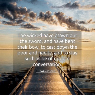 Picture 05 - Psalms 37:14 KJV - The wicked have drawn out the sword, and have - Bible Verse Picture