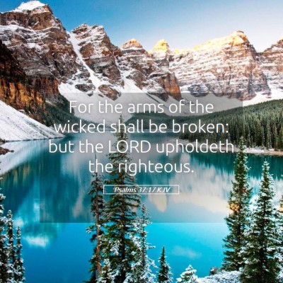 Picture 05 - Psalms 37:17 KJV - For the arms of the wicked shall be broken: but - Bible Verse Picture