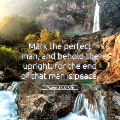 Picture 05 - Psalms 37:37 KJV - Mark the perfect man, and behold the upright: for - Bible Verse Picture