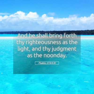 Picture 05 - Psalms 37:6 KJV - And he shall bring forth thy righteousness as the - Bible Verse Picture