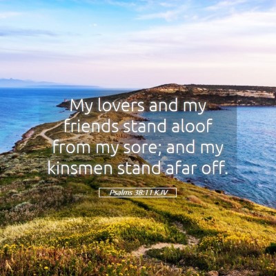 Picture 05 - Psalms 38:11 KJV - My lovers and my friends stand aloof from my - Bible Verse Picture