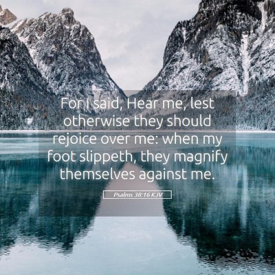Picture 05 - Psalms 38:16 KJV - For I said, Hear me, lest otherwise they should - Bible Verse Picture