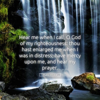 Picture 05 - Psalms 4:1 KJV - Hear me when I call, O God of my righteousness: - Bible Verse Picture