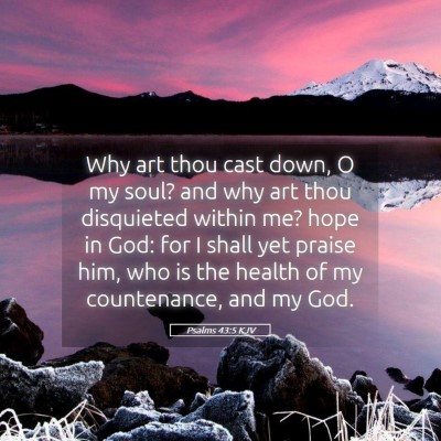 Picture 05 - Psalms 43:5 KJV - Why art thou cast down, O my soul? and why art - Bible Verse Picture