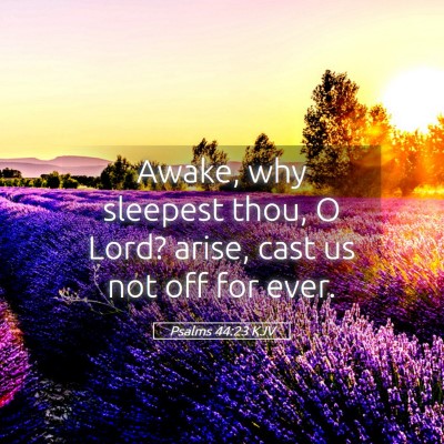 Picture 05 - Psalms 44:23 KJV - Awake, why sleepest thou, O Lord? arise, cast us - Bible Verse Picture