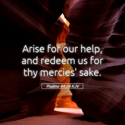 Picture 05 - Psalms 44:26 KJV - Arise for our help, and redeem us for thy - Bible Verse Picture
