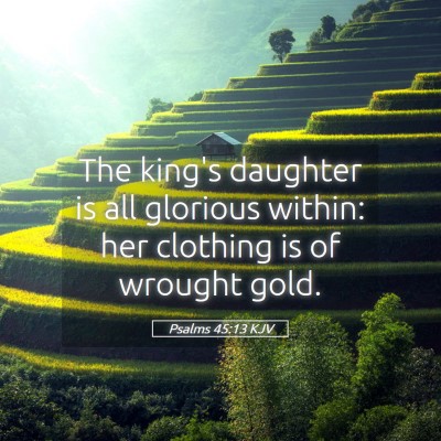 Picture 05 - Psalms 45:13 KJV - The king's daughter is all glorious within: her - Bible Verse Picture