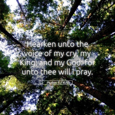 Picture 05 - Psalms 5:2 KJV - Hearken unto the voice of my cry, my King, and my - Bible Verse Picture
