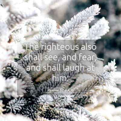 Picture 05 - Psalms 52:6 KJV - The righteous also shall see, and fear, and shall - Bible Verse Picture