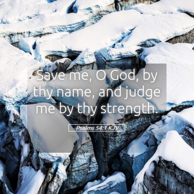 Picture 05 - Psalms 54:1 KJV - Save me, O God, by thy name, and judge me by thy - Bible Verse Picture