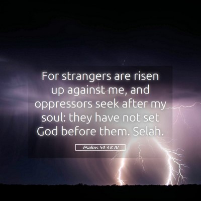 Picture 05 - Psalms 54:3 KJV - For strangers are risen up against me, and - Bible Verse Picture