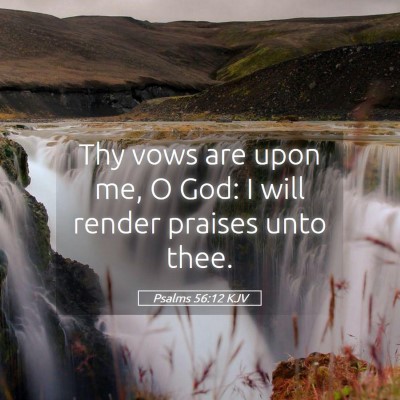 Picture 05 - Psalms 56:12 KJV - Thy vows are upon me, O God: I will render - Bible Verse Picture