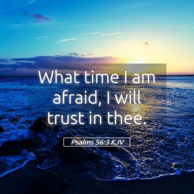 Picture 05 - Psalms 56:3 KJV - What time I am afraid, I will trust in - Bible Verse Picture