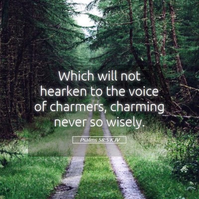 Picture 05 - Psalms 58:5 KJV - Which will not hearken to the voice of charmers, - Bible Verse Picture