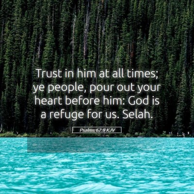 Picture 05 - Psalms 62:8 KJV - Trust in him at all times; ye people, pour out - Bible Verse Picture