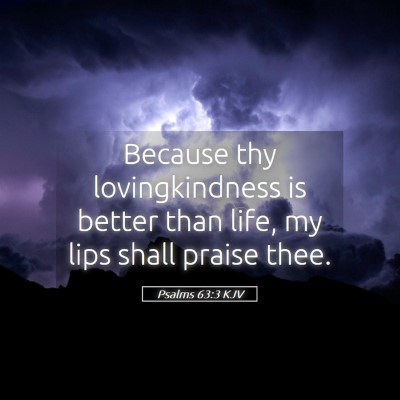 Picture 05 - Psalms 63:3 KJV - Because thy lovingkindness is better than life, - Bible Verse Picture