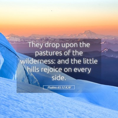 Picture 05 - Psalms 65:12 KJV - They drop upon the pastures of the wilderness: - Bible Verse Picture