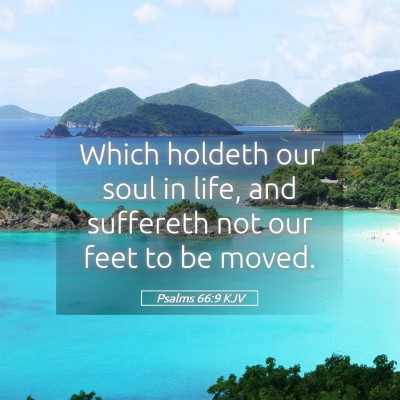Picture 05 - Psalms 66:9 KJV - Which holdeth our soul in life, and suffereth not - Bible Verse Picture