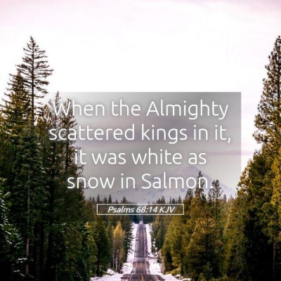 Picture 05 - Psalms 68:14 KJV - When the Almighty scattered kings in it, it was - Bible Verse Picture