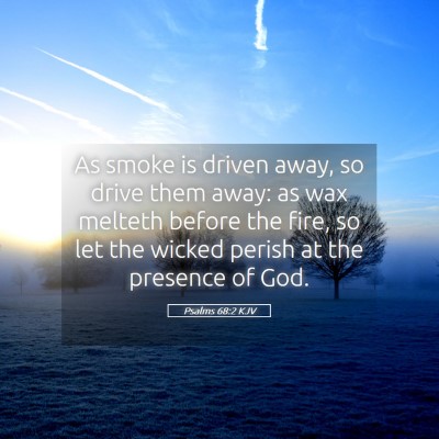 Picture 05 - Psalms 68:2 KJV - As smoke is driven away, so drive them away: as - Bible Verse Picture