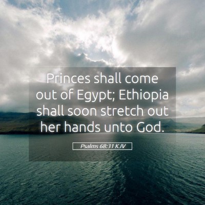 Picture 05 - Psalms 68:31 KJV - Princes shall come out of Egypt; Ethiopia shall - Bible Verse Picture